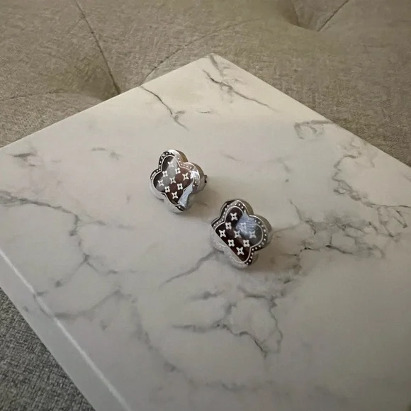 Trendy earrings silver - Picture 2 of 3